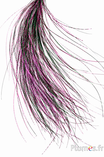 Anhänger Pfauenfaden - 15-28 cm - fuchsia-naturgrün